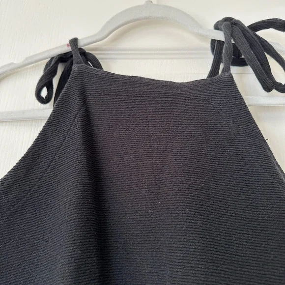 Madewell Black Tie Strap Tank Top, Size Large - Picture 2 of 5